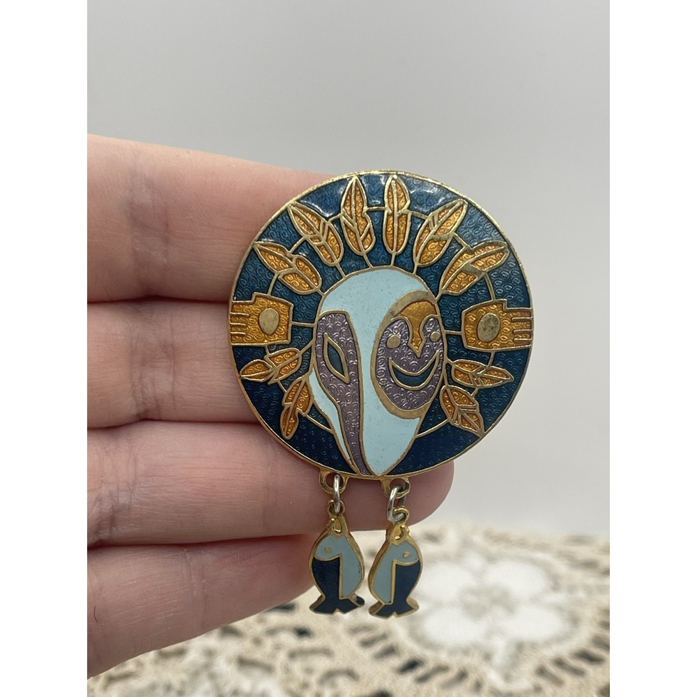 NORTHERN IMAGES genuine Cloisonne Brooch Pin ALASKA‎ NEW Lavallee
